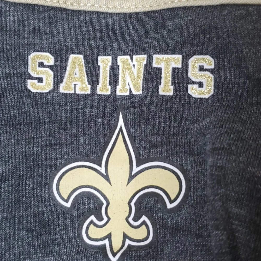 NWT Kids NFL Saints Long Sleeve Raglan T-shirt
